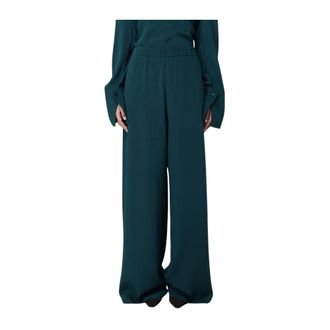 Max Mara Wide Trousers, female, Green, L, Wide Leg Trousers