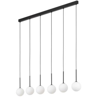 Luminosa Light Designs TK Martin L&aacute;mpara colgante de techo tipo barra, color negro, 6 luces G9