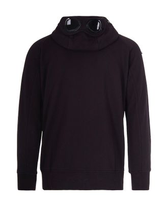 C.P. Company Mens Hooded Sweatshirt Goggle Black Cotton Sweatshirts Sweater