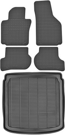 OEM Juego De Alfombrillas De Goma Para Coche Y Maletero Para Seat Altea Xl Minivan (2006-2015)
