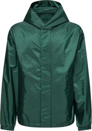Moncler Grandans Hooded Jacket - Heren - Zomerjassen - Groen - M - Nylon - Jassen
