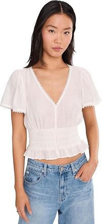 Paige Rive Top Womens Clothing White : LG, Nylon/Rayon