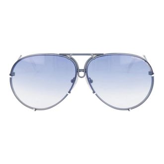 Porsche Design Sunglasses, female, Gray, Size: 66 MM Iconic Aviator P8478