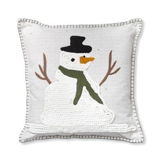 Tag Fresh Balsam Snowman Throw Pillow Multicolor Christmas Decor in White at Nordstrom, Size Medium