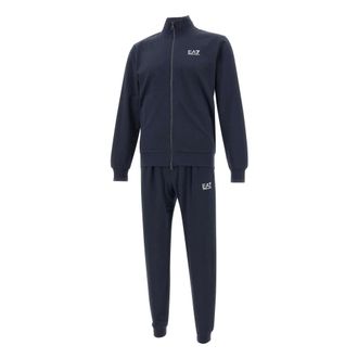 Emporio Armani Blauw Katoenen Trainingspak Set - Heren - Trainingspakken - Blauw - L - Katoen - Fitness