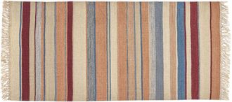 Miliboo Alfombra Rectangular A Rayas Multicolor De Algod&oacute;n 60 X 120 Cm Supla