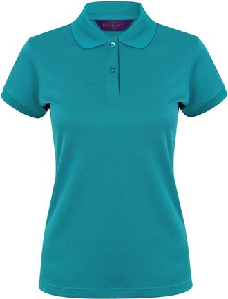 Henbury Womens/Ladies Coolplus Fitted Polo Shirt (XS) (Bright Jade)