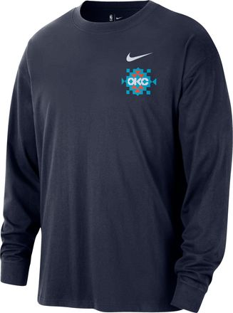 Nike Oklahoma City Thunder Essential City Edition Nike Mens NBA Long-Sleeve T-Shirt in Blue | HV5596-419
