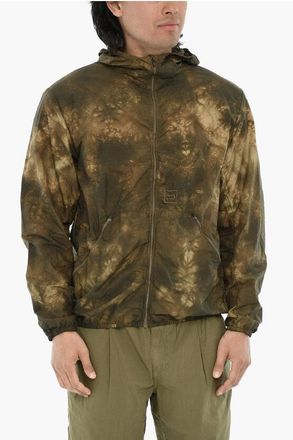 Woolrich Lightweight Nylon Jacket with Tie-Dye Effect and Hood size Xxl