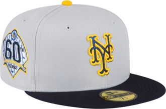 New Era New York Mets 60th Anniversary 59FIFTY Fitted Grey/Navy w/ Blue UV