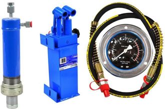 Geko Conjunto Prensa 20t Bomba Hidr&aacute;ulica Dos Etapas Cilindro Man&oacute;metro