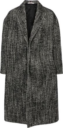 Valentino Garavani Chevron Pattern Coat - Mens - Virgin Wool/Polyamide/Cupro