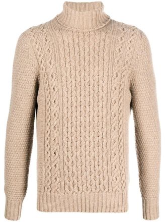 Drumohr cable-knit lambswool jumper - men - Lambs Wool - 50 - Neutrals