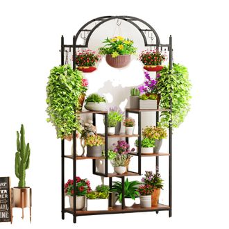 OEM Soporte Para Plantas, Dise&ntilde;o De 5 Niveles, Estilo Industrial Vintage, Marr&oacute;n, Xxl