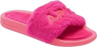 Athletic Propulsion Labs Womens Shearling Slide Sandal In Neon Pink