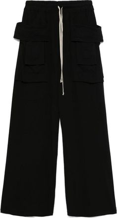 Rick Owens Wide Leg Cargo Broek - Heren - Wijde Broeken - Zwart - S - Katoen - Broeken