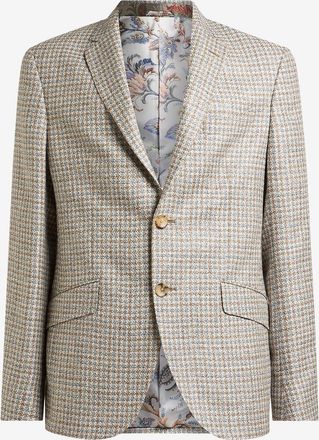 Etro Karierter einreihiger Baumwollblazer Roma