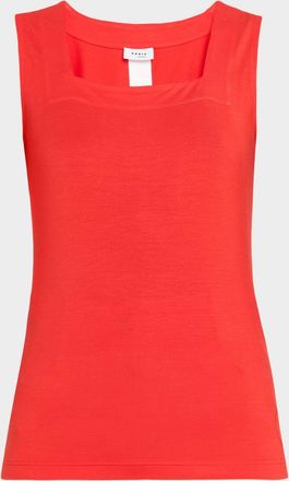 Akris Square-Neck Sleeveless Top