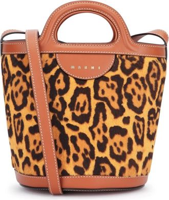 Marni Tropicalia Mini Bucket - Dames - Handtassen - Veelkleurig - ONE Size - Katoen - Tassen
