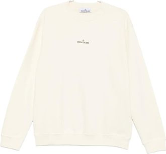 Stone Island Felpa in cotone con logo - Toni neutri