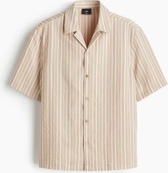 H&M Freizeithemd aus Lyocellmix in Regular Fit - Brown