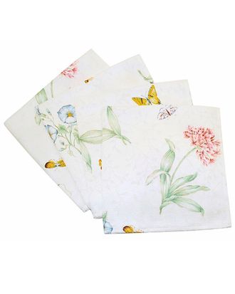Lenox Set Of 4 Butterfly Meadow Damask Napkins
