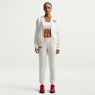Nike USMNT Club Fleece Nike Womens Soccer Mid-Rise Pants in White | IH1910-133