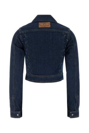 Marine Serre Denim Jacket - Navy