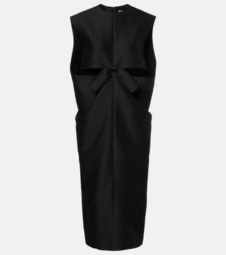 Balenciaga Cutout cr&ecirc;pe satin midi dress