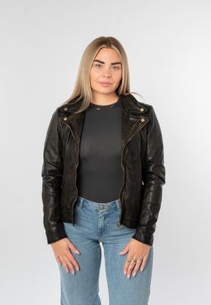 Mauritius Lederjacke MAURITIUS MWEvina, Damen, Gr. 4XL (48), antique schwarz, Obermaterial: 100% Schafsleder. Futter: 100% Baumwolle. &Auml;rmelfutter: 100% Polyeste