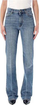 Stella McCartney Faded Straight-Leg Mid-Rise Denim Jeans - Dames - Bootcut Jeans - Blauw - W26 - Denim - Jeans