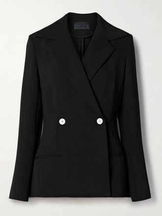 Proenza Schouler Giacca Doppiopetto In Twill Marine - Nero