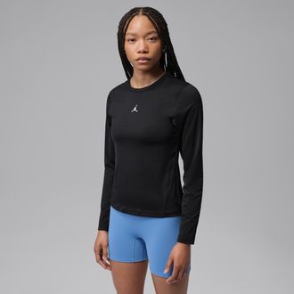Nike Jordan Womens Jordan Sport Essentials Dri-FIT Long-Sleeve Top in Black | IQ0112-010