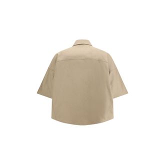 Brunello Cucinelli Womens Beige Cotton Shortsleeve Shirt