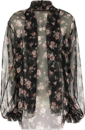 Dolce & Gabbana Bloesem met ruches - Dames - Blouses - Veelkleurig - M - Overhemden