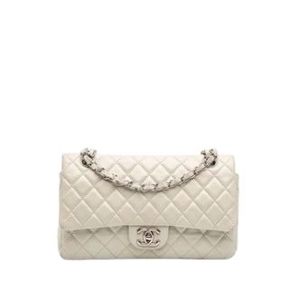 Chanel Pre-owned Classic Double Flap Schoudertas - Dames - Pre-owned - Wit - Maat: ONE Size Leer