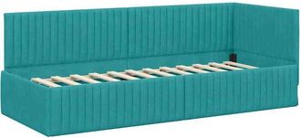 vidaXL Estructura de cama en esquina Tuquesa 80 cm x 200 cm tela vidaXL