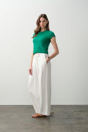 Naked Cashmere Donna Cap Sleeve Crew in Turf/ecru at Nordstrom, Size X-Small