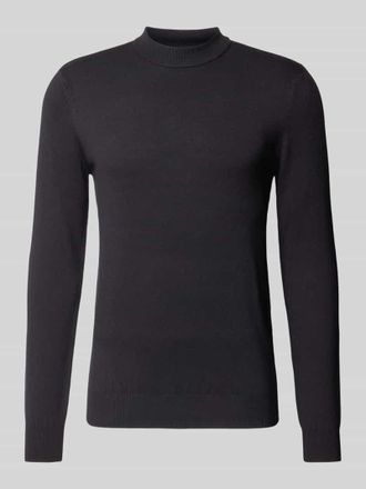 Antony Morato Strickpullover mit gerippten Abschlüssen in Black, Größe XXL