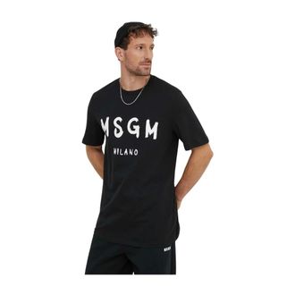 Msgm Hombre, Camisetas, Negro, Talla: XL