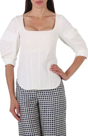 Stella McCartney Stella Mccartney Ladies Fiona Puff-sleeve Blouse, Brand Size 38 (US Size 4)