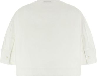 Givenchy Cotton Poplin Cropped Shirt - Cream