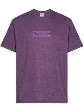 SUPREME Tonal Box logo-print T-shirt - Purple