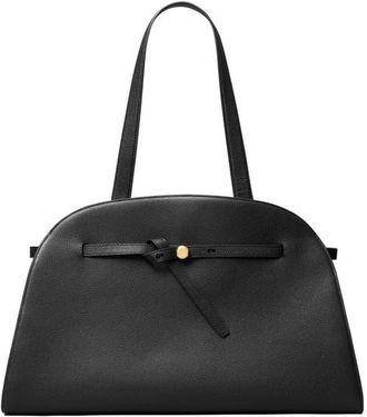 Tory Burch Large Romy Bauletto Leather Handbag in Black at Nordstrom