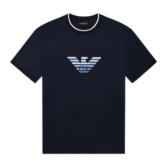 Emporio Armani Slim Fit T-Shirt - Heren - T-shirts - Blauw - XL - Katoen - Tops