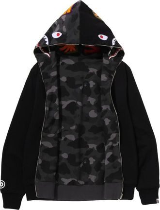 A Bathing Ape Color Camo Reversible Shark Full Zip Hoodie Black 0ZXSWM004151QBKX
