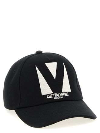 Valentino Garavani Mens Black Cotton Cap (baseball Hat)