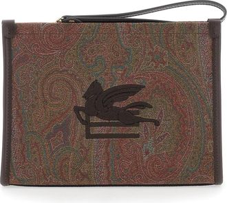 Etro Arnica Clutch - Dames - Clutches - Bruin - ONE Size - Katoen - Tassen