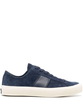 Tom Ford Cambridge logo-patch sneakers - Blue