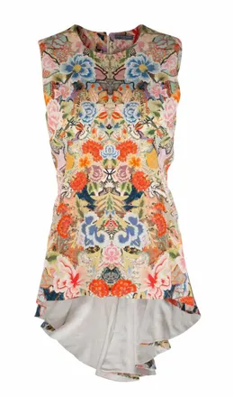Alexander McQueen Floral Peplum Top Size XS